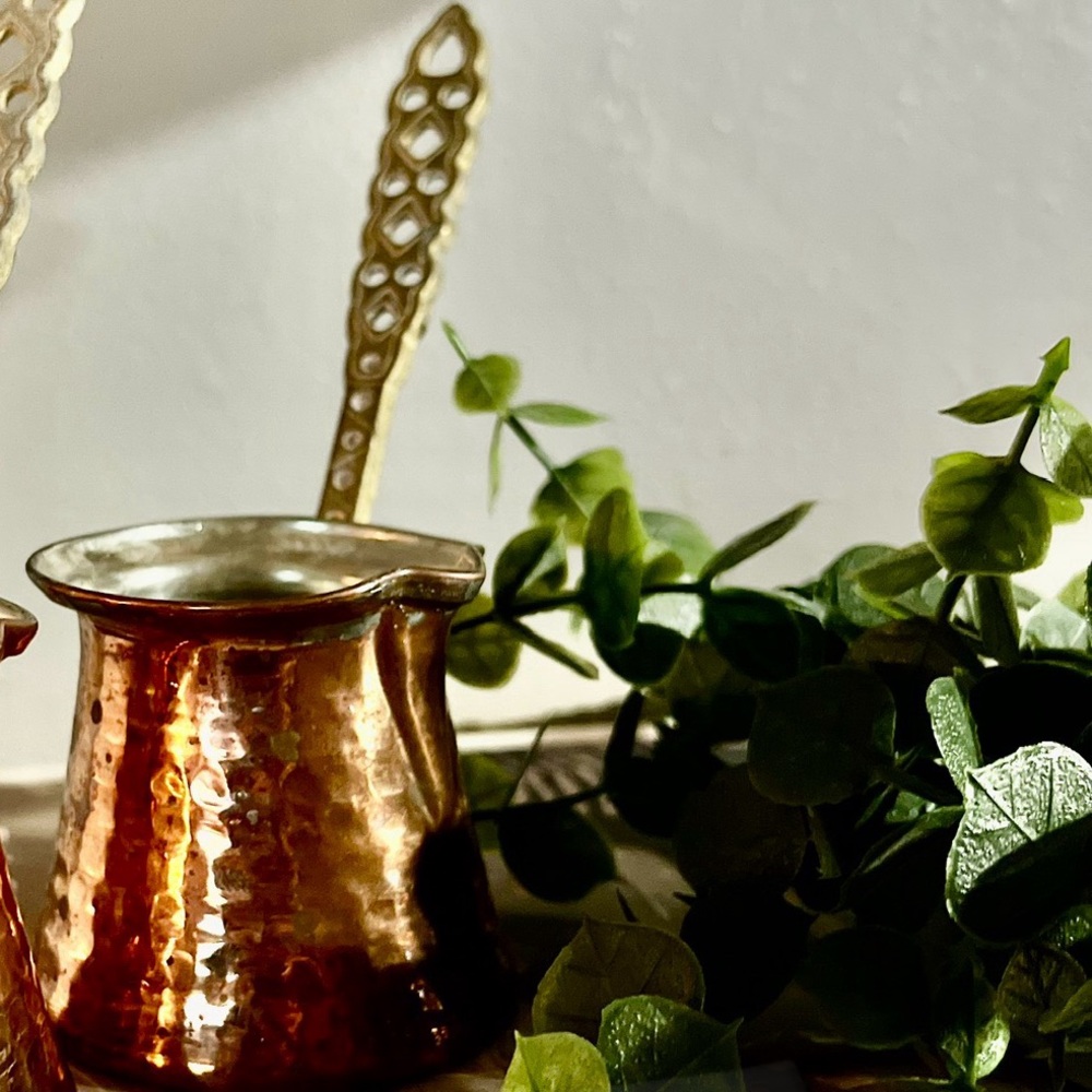 Copper Turkish Coffee Pot Set